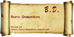 Buro Domonkos névjegykártya